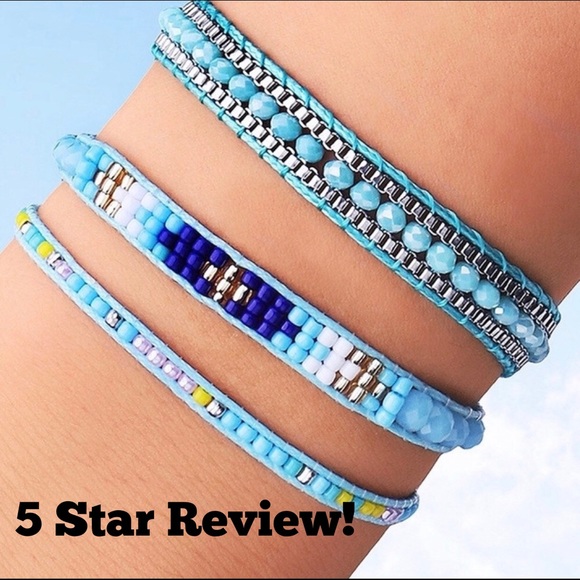 Jewelry - 🎉 SALE! LAST SET Blue Multi Color Boho Bracelets